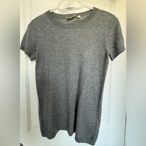 AG Adriano Goldschmied Heather Gray Short Sleeve Tee in cachemire and silk